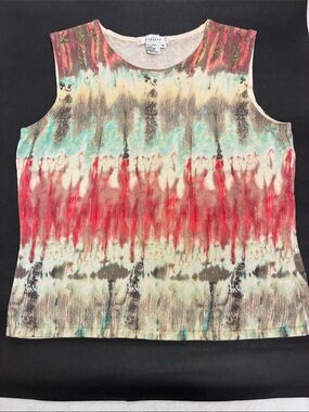 CO & EDDY WATERCOLOR SLEEVELESS TOP SIZE MEDIUM